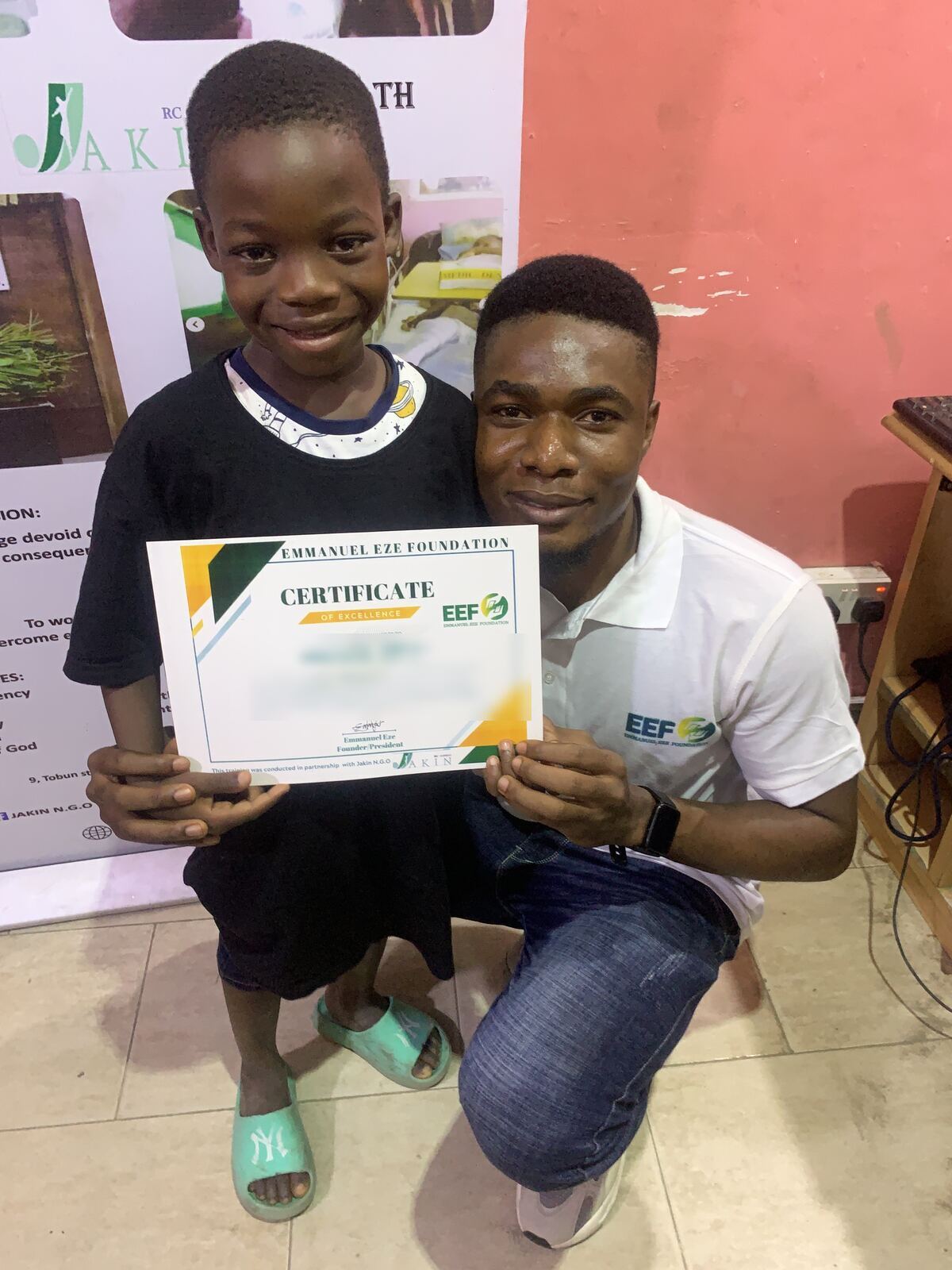 Finished the course. A student with the certificate from a computer training most children here never get near.